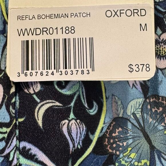 NEW Zadig & Voltaire Refla Dress Bohemian Patch Blue Size Medium - Picture 10 of 13